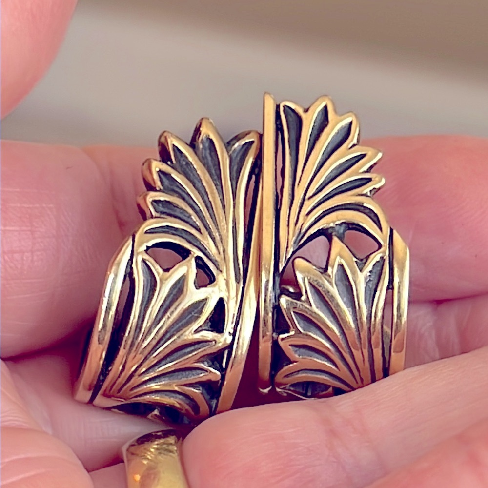 Mignon Faget 14k gold Leaf Earrings